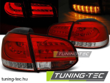 VW GOLF 6 10.08-12 RED WHITE LED BAR Tuning-Tec Hátsó Lámpa