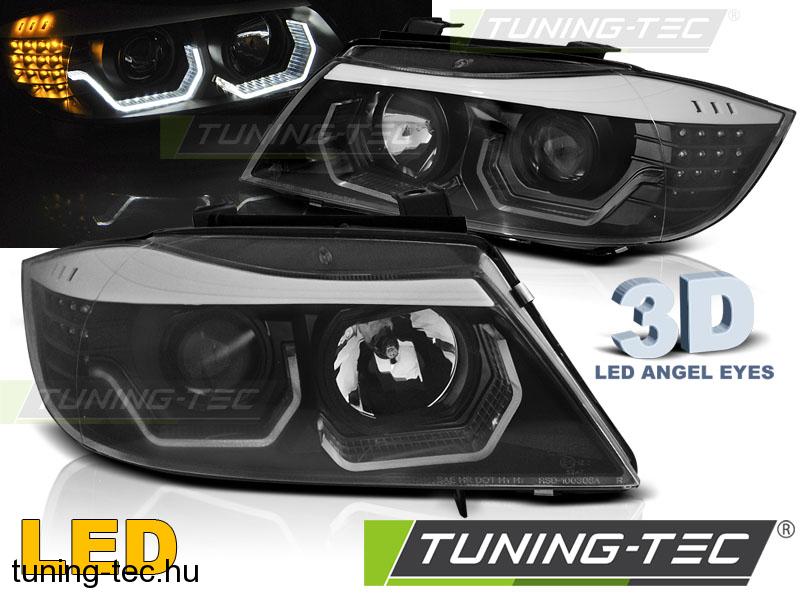 Első lámpák BMW E90/E91 0508 3D AE LED BLACK TuningTec