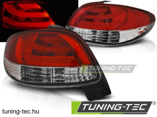 PEUGEOT 206 10.98- RED WHITE LED BAR Tuning-Tec Hátsó Lámpa