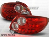 PEUGEOT 206 10.98- RED WHITE LED  Tuning-Tec Hátsó Lámpa