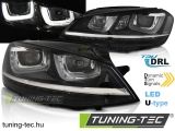 VW GOLF 7 11.12- U-TYPE BLACK DRL SEQ Tuning-Tec Fényszóró