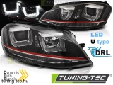 VW GOLF 7 11.12-17 U-TYPE BLACK RED LINE SEQ Tuning-Tec Fényszóró