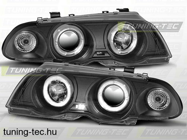 BMW E46 Angel Eyes fekete 05.98-08.01  TOURING/SEDAN Tuning-Tec Fényszóró