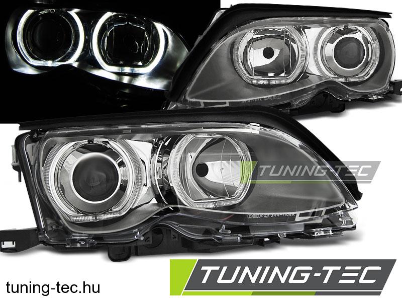 BMW E46 09.01-03.05 ANGEL EYES LED CHROME Tuning-Tec Fényszóró