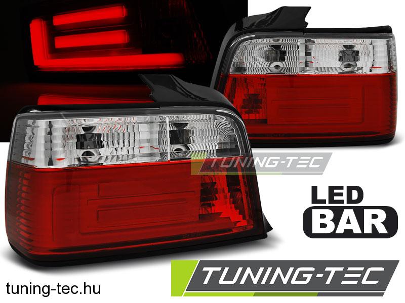 BMW E36 12.90-08.99 SEDAN RED WHITE BAR LED Tuning-Tec Hátsó Lámpa