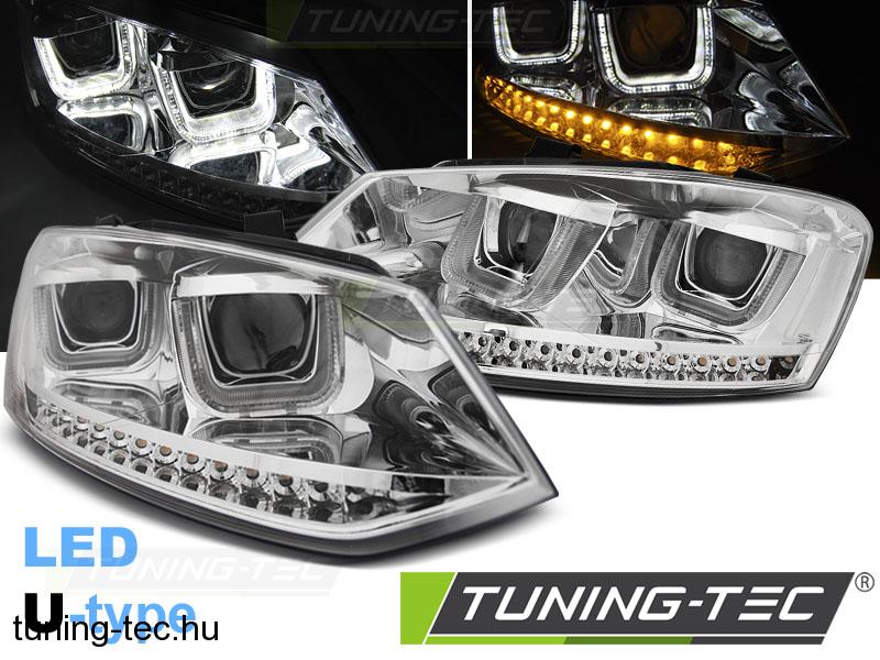 VW POLO 6R 09-03.14 U-TYPE LED CHROME Tuning-Tec Fényszóró