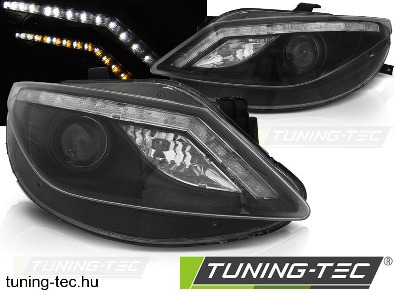SEAT IBIZA 6J 06.08-12 DAYLIGHT LED IRÁNYJELZŐS BLACK Tuning-Tec Fényszóró