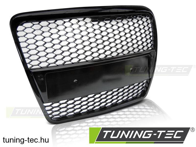 GRILL AUDI A6 (C6) RS-TYPE 04.04-08 fényes fekete  Tuning-Tec Hűtőrács