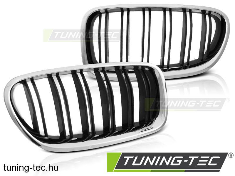 BMW F10 / F11 10-16 M5 LOOK CHROME GLOSY BLACK Tuning-Tec Hűtőrács