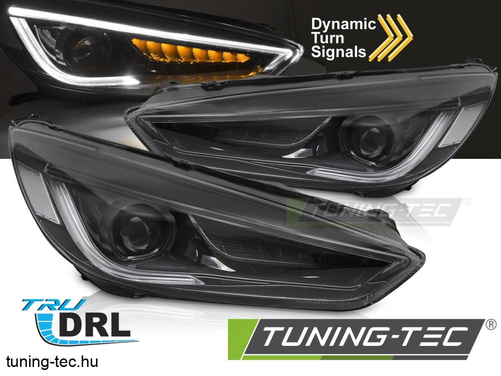 FORD FOCUS MK3 14-18 BLACK LED DRL Tuning-Tec Fényszóró