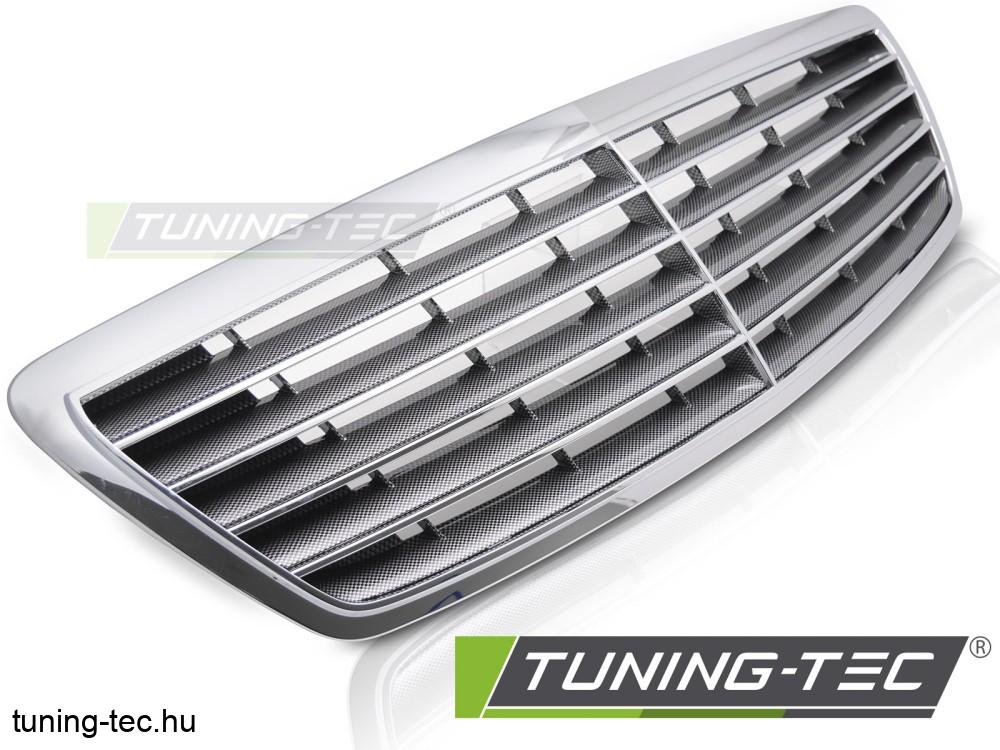MERCEDES S-CLASS W220 02-05 CHROME-CARBON Tuning-Tec Hűtőrács