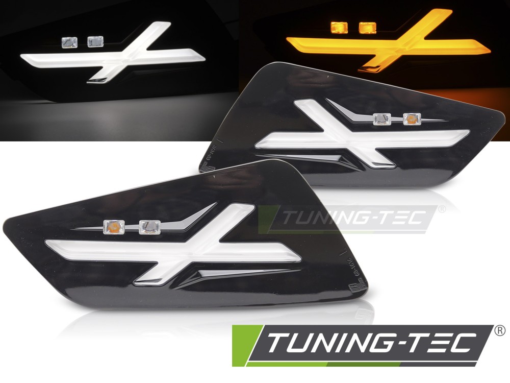 VESPA SPRINT / PRIMAVERA 300cc FÉNYES FEKETE LED Tuning-Tec Első irányjelző