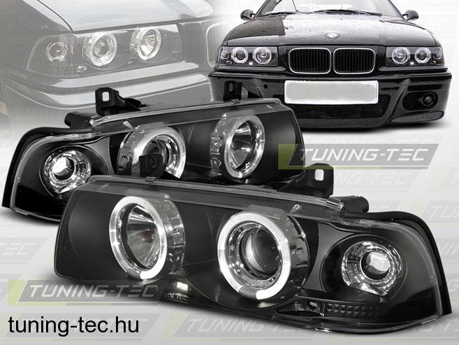 BMW E36 Angel Eyes fekete 12.90-08.99  Tuning-Tec Fényszóró