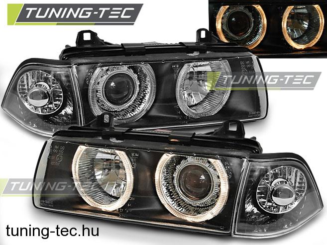 BMW E36 Angel Eyes fekete 12.90-08.99  Tuning-Tec Fényszóró