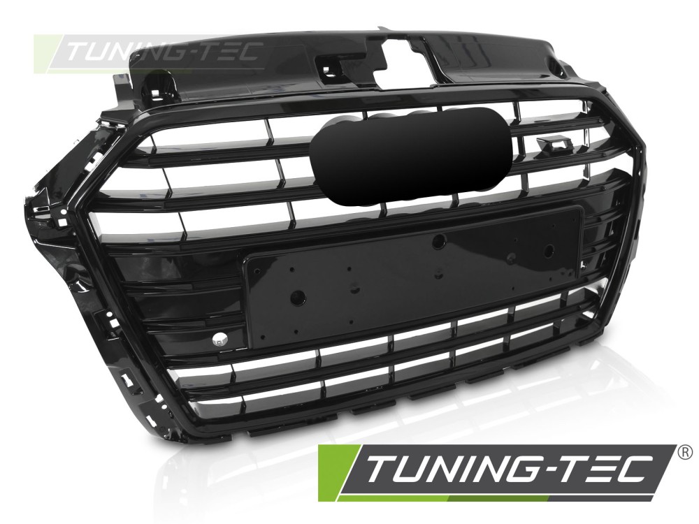 AUDI A3 (8V) (17-20) S3 STYLE FÉNYES FEKETE Tuning-Tec Hűtőrács