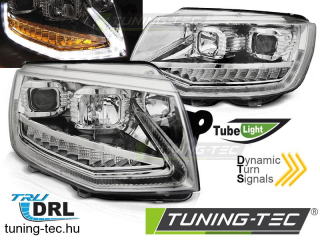 VW T6 15- CHROME TUBE LIGHT LED SEQ DRL Tuning-Tec Fényszóró