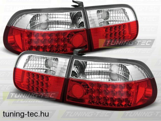 HONDA CIVIC 09.91-08.95 3D RED WHITE LED  Tuning-Tec Hátsó Lámpa